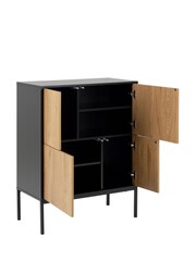 Actona Black Oak Seaford 4 Door Sideboard - Image 5 of 6