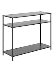 Actona Black Seaford Console Table with 2 Shelves - Image 2 of 5