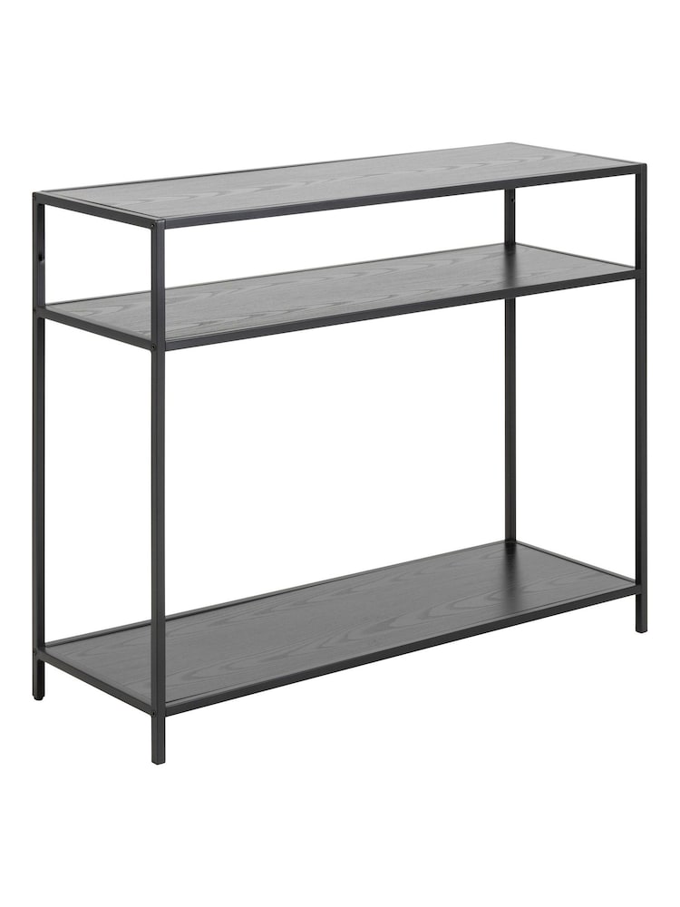 Actona Black Seaford Console Table with 2 Shelves - Image 2 of 5