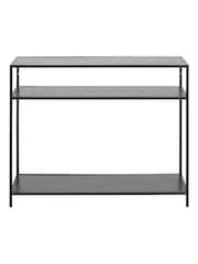 Actona Black Seaford Console Table with 2 Shelves - Image 3 of 5