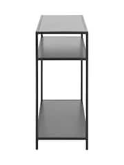 Actona Black Seaford Console Table with 2 Shelves - Image 4 of 5