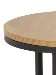 Actona Black  Oak Spiro Round Coffee Table Set - Image 5 of 6