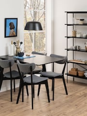 Actona Black Roxby Extending 2-4 Seater Dining Table - Image 1 of 6