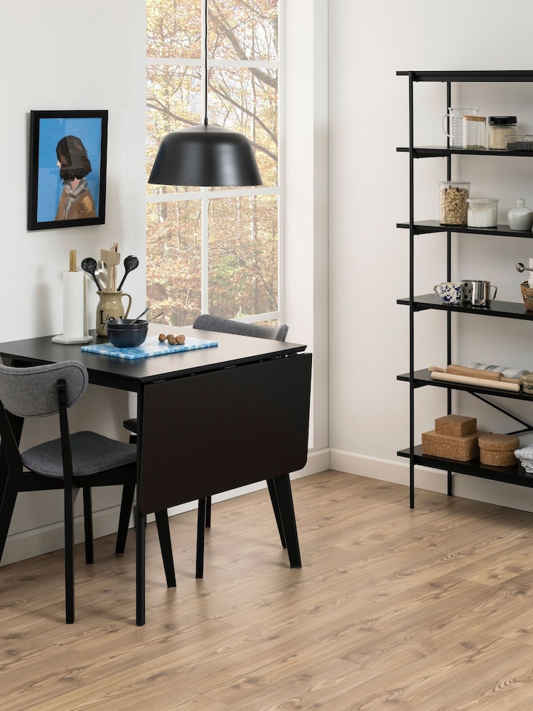 Actona Black Roxby Extending 2-4 Seater Dining Table - Image 2 of 6