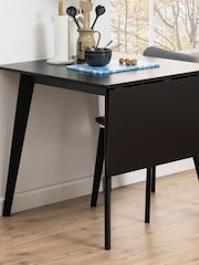 Actona Black Roxby Extending 2-4 Seater Dining Table - Image 3 of 6