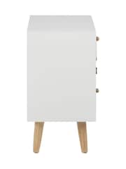 Actona White Thais Shabby Chic Multi Coloured Bedside with 4 Drawers - Image 4 of 6