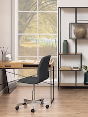 Actona Black Oak Seaford Office Desk with 1 Drawer - Image 1 of 6