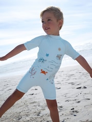 Blue Sealife Sunsafe All-In-One Swimsuit (3mths-7yrs) - Image 1 of 8