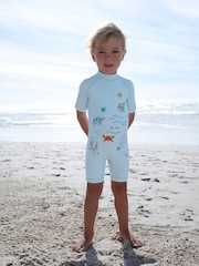 Blue Sealife Sunsafe All-In-One Swimsuit (3mths-7yrs) - Image 2 of 8