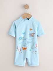 Blue Sealife Sunsafe All-In-One Swimsuit (3mths-7yrs) - Image 5 of 8