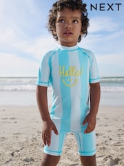 Blue Stripe Sunsafe All-In-One Swimsuit (3mths-7yrs) - Image 2 of 9