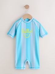 Blue Stripe Sunsafe All-In-One Swimsuit (3mths-7yrs) - Image 4 of 9