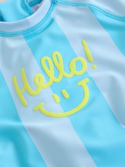 Blue Stripe Sunsafe All-In-One Swimsuit (3mths-7yrs) - Image 7 of 9