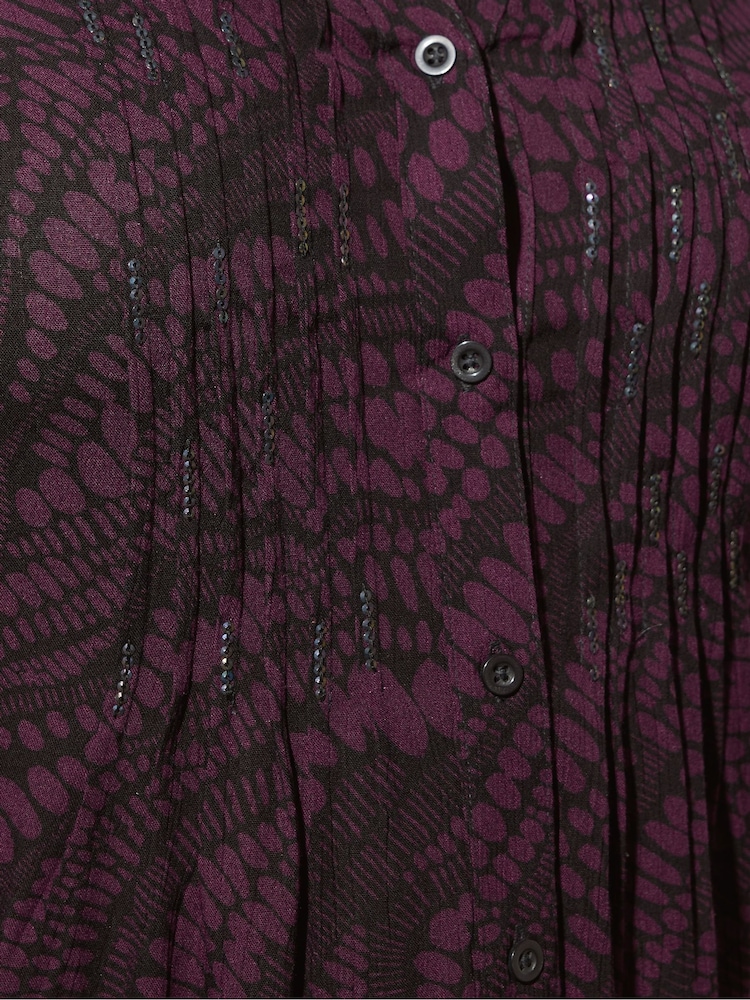 Yours Curve Black Pintuck Blouse - Image 5 of 5