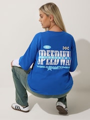 Yours Curve Blue Limited Speedy Way 2 In 1 T-Shirt - Image 2 of 7