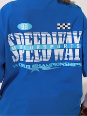 Yours Curve Blue Limited Speedy Way 2 In 1 T-Shirt - Image 5 of 7
