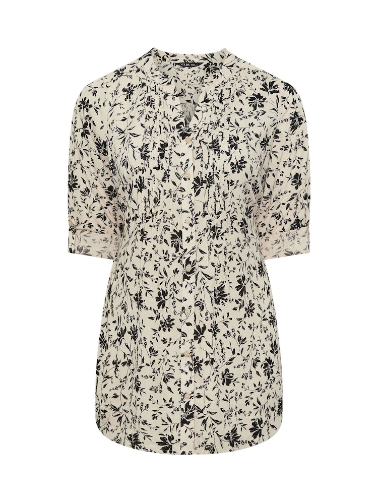 Yours Curve Natural Pintuck Blouse - Image 5 of 5