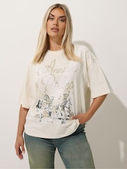 Camiseta de renda Western Acid Wash da Yours Curve - Imagem 2 de 5