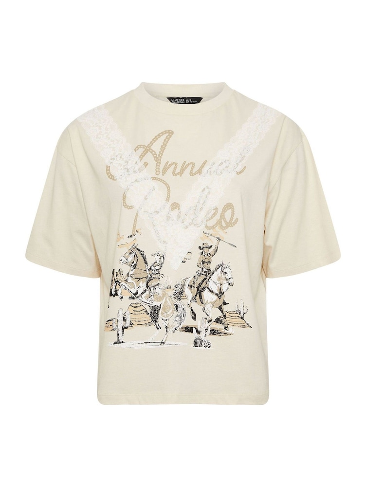 Camiseta de renda Western Acid Wash da Yours Curve - Imagem 5 de 5