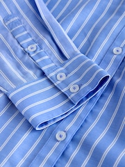 Blue/White Stripe Soft Relaxed Long Sleeve Shirt - Image 9 of 9