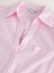 Rayas en rosa/blanco - Camisa holgada y suave de manga larga - Imagen 7 de 8