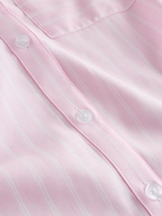 Rayas en rosa/blanco - Camisa holgada y suave de manga larga - Imagen 8 de 8