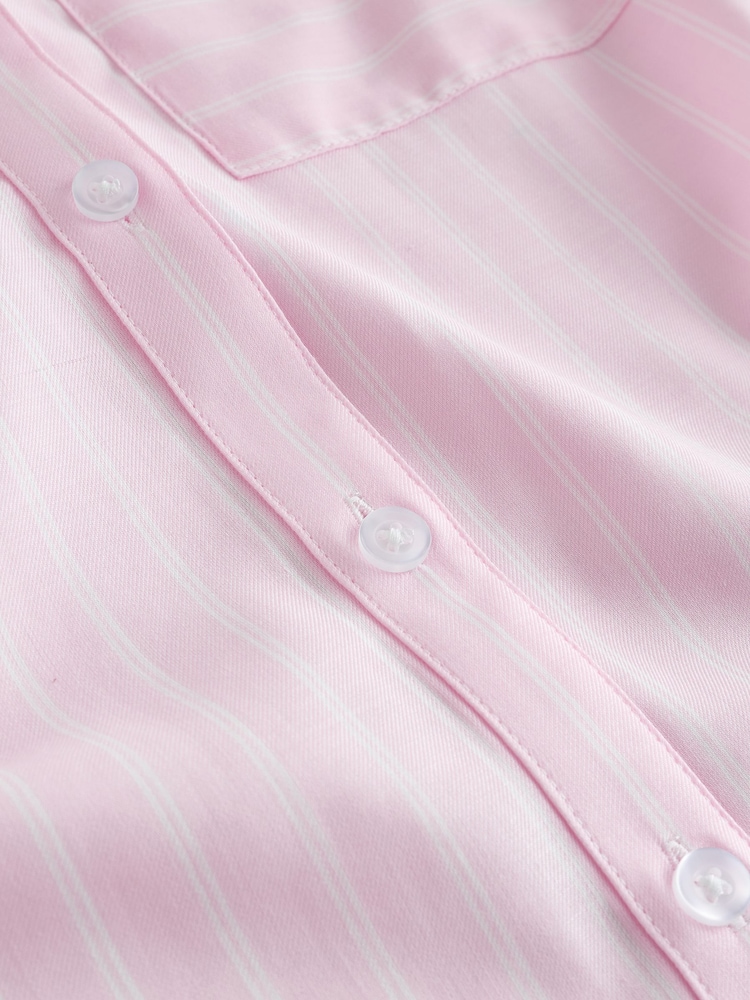 Rayas en rosa/blanco - Camisa holgada y suave de manga larga - Imagen 8 de 8 Rayas en rosa/blanco - Camisa holgada y suave de manga larga - Imagen 8 de 8