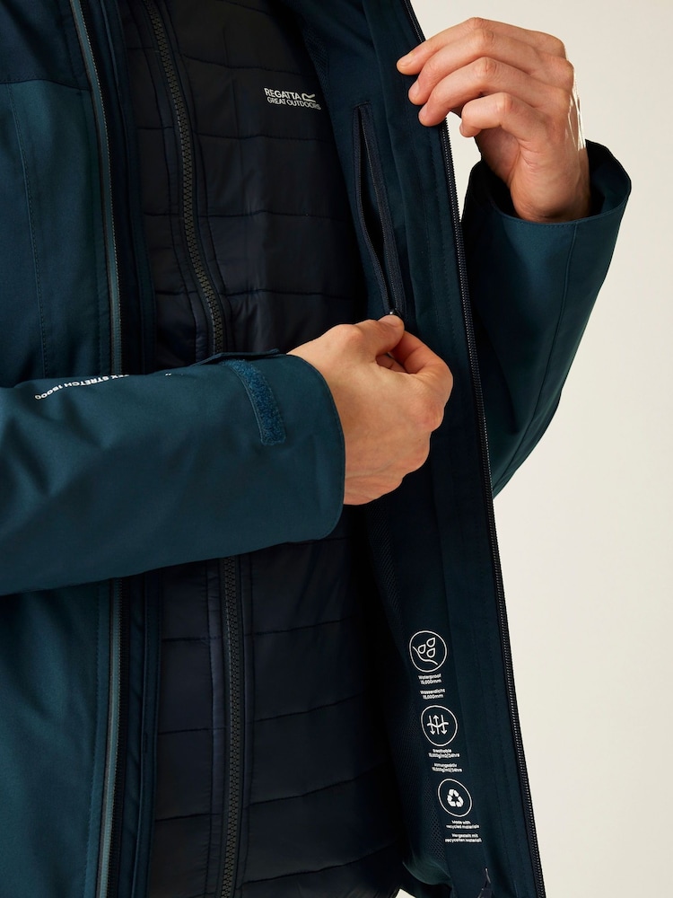 Regatta Blue Wentwood 3 in 1 Jacket - Image 2 of 10 Regatta Blue Wentwood 3 in 1 Jacket - Image 2 of 10