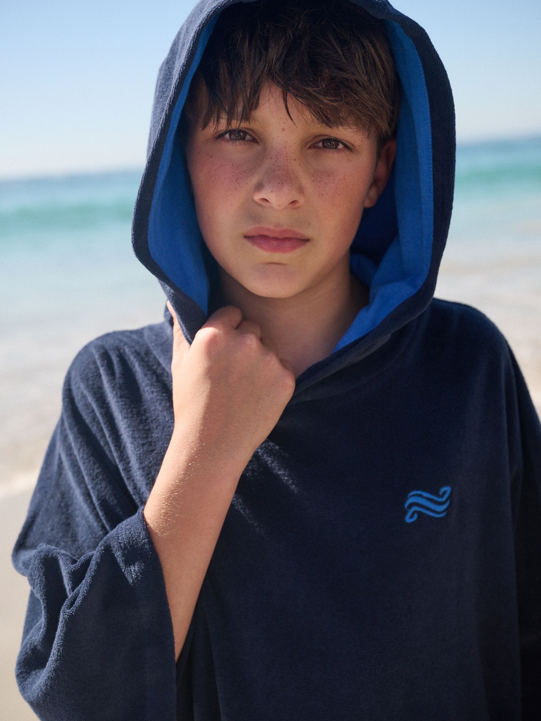 Buy Navy Towelling Poncho (3-16yrs) from the Next UK online shop