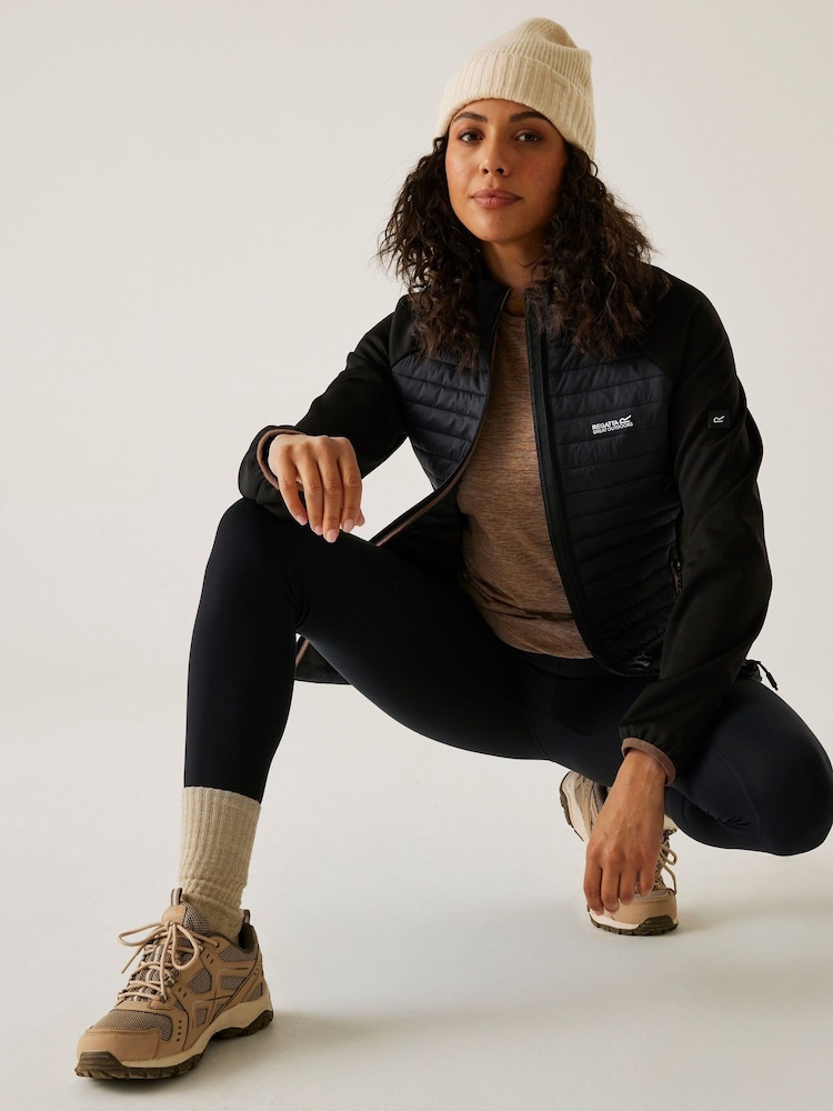 Regatta Black Womens Clumber Hybrid Coat - Image 1 of 7