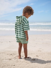 Sage Green Towelling Top and Short set (3mths-7yrs) - Image 3 of 8