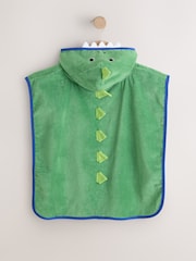 Green Dino Towelling Poncho (9mths-6yrs) - Image 6 of 8