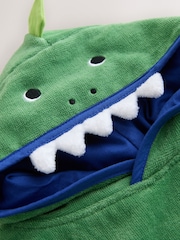 Green Dino Towelling Poncho (9mths-6yrs) - Image 7 of 8