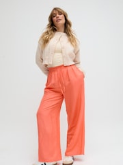 Raffya Orange Paulina Wide Leg Linen Trousers - Image 1 of 4