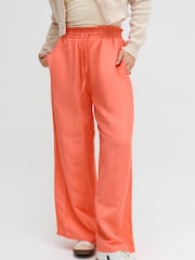 Raffya Orange Paulina Wide Leg Linen Trousers - Image 3 of 4