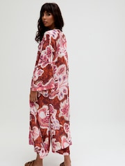 Raffya Pink Ellana Wide Leg Floral Printed Trousers - Image 5 of 5