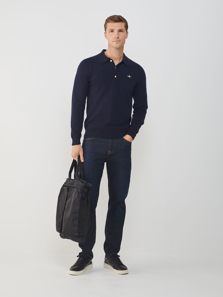 GANT Superfine Lambswool Knit Polo Shirt - Imagen 2 de 5