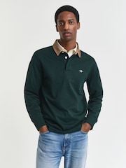 GANT Green Cord Collar Heavy Rugger Shirt - Image 1 of 4