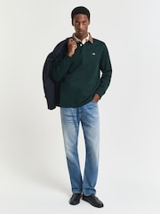 GANT Green Cord Collar Heavy Rugger Shirt - Image 3 of 4