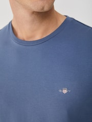 GANT Blue Archive Shield Logo T-Shirt - Image 4 of 5