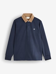 GANT Blue Cord Collar Heavy Rugger Shirt - Image 1 of 1