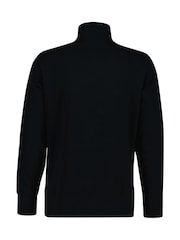 GANT Black Graphic Logo Half ZIp Sweatshirt - Image 2 of 2
