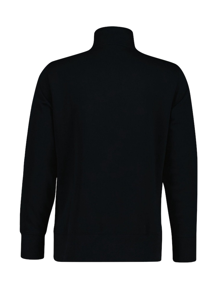 GANT Black Graphic Logo Half ZIp Sweatshirt - Image 2 of 2