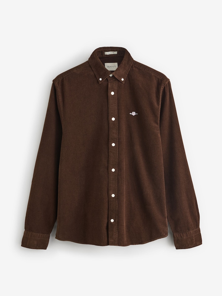 GANT Brown Corduroy Shirt - Image 6 of 6