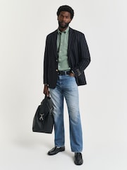 GANT Light Green Regular Fit Poplin Shirt - Image 4 of 6