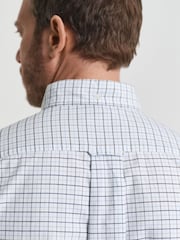 GANT Blue Classic Check Oxford Shirt - Image 5 of 6
