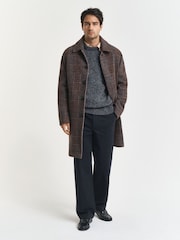 Gris - GANT Wool Blend Neppy Crew Neck Knit Jumper - Imagen 3 de 6