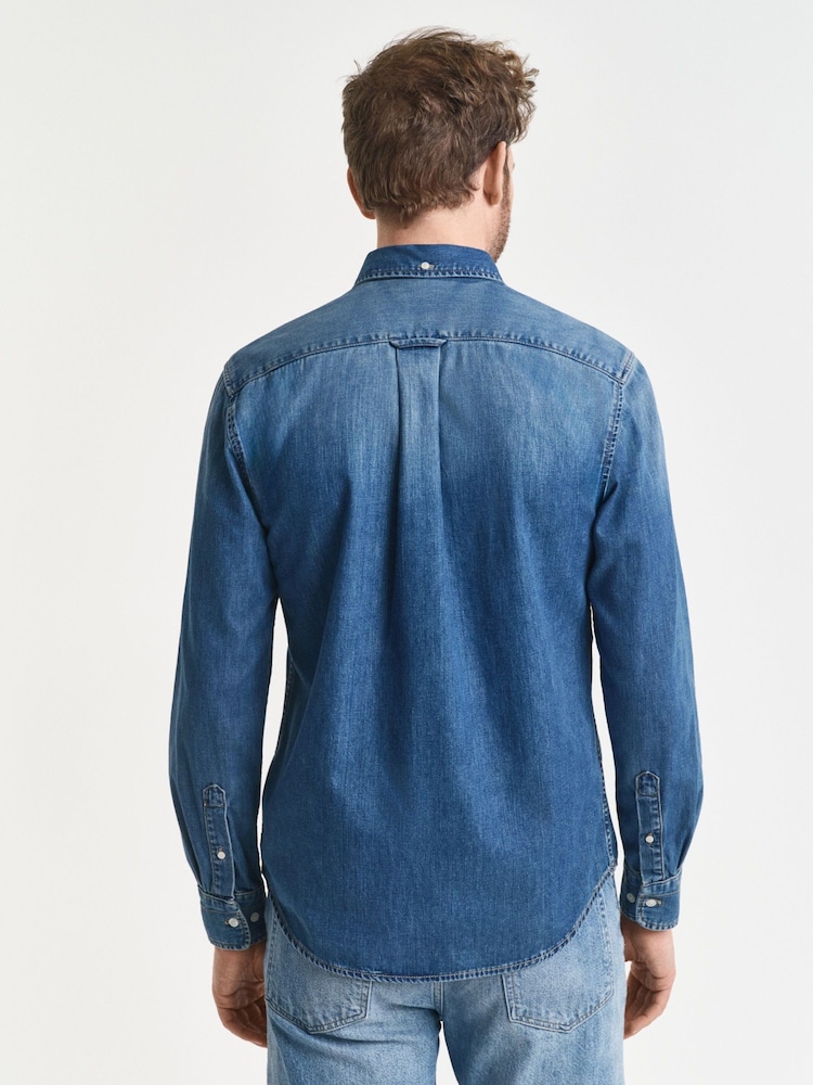 GANT Light Blue Denim Shirt - Image 2 of 5