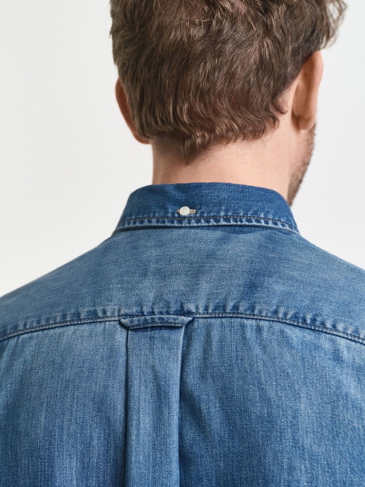 GANT Light Blue Denim Shirt - Image 5 of 5