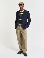 GANT Green Striped Heavy Rugger Rugby Shirt - Image 3 of 5